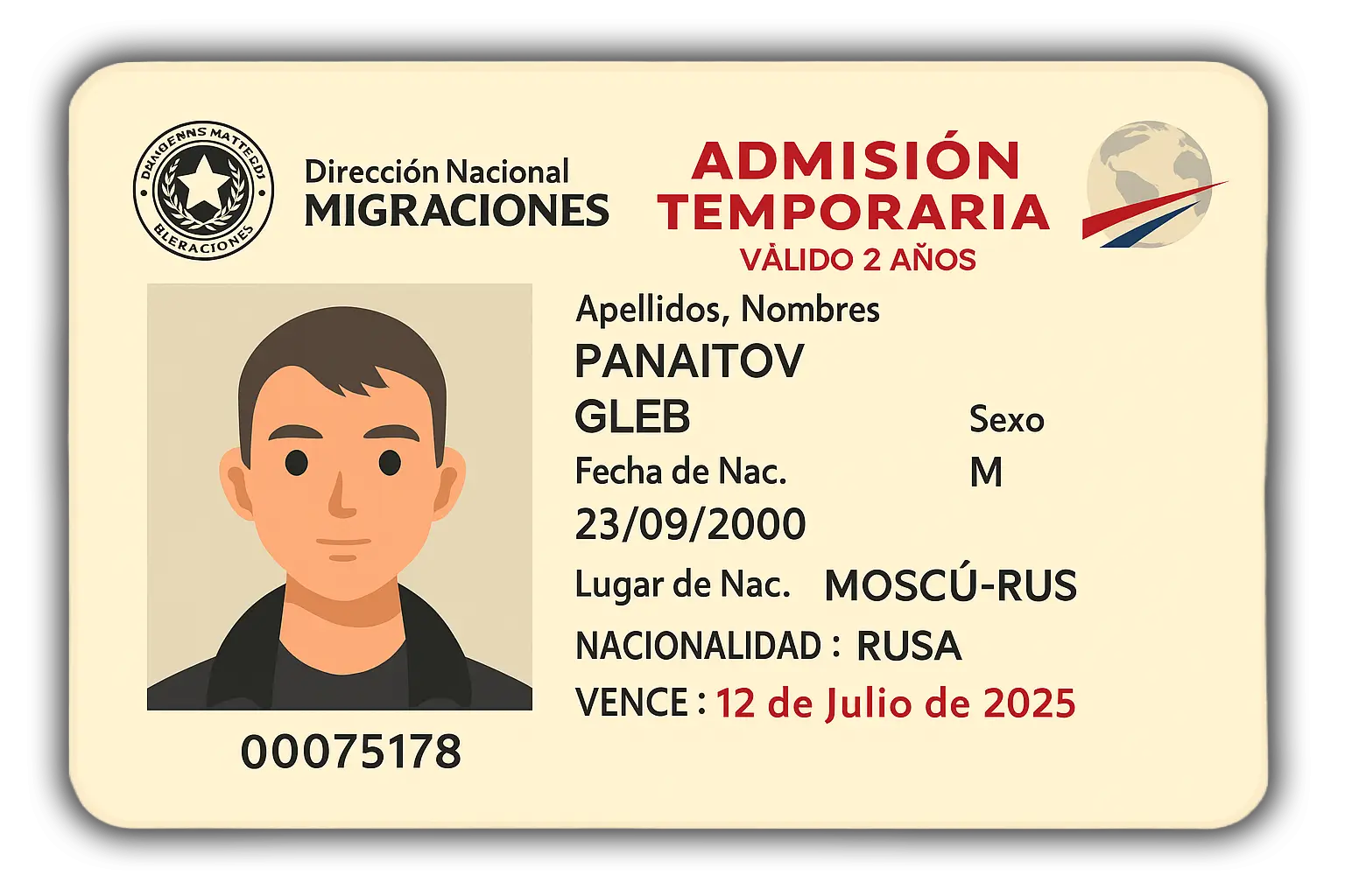 résidence temporaire paraguay
