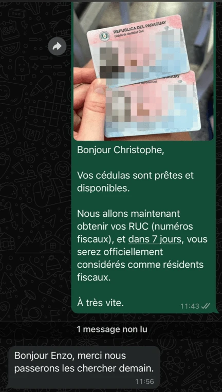 Témoignage cédula